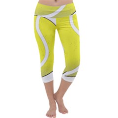 Tennis Ball Ball Sport Fitness Capri Yoga Leggings by Nexatart