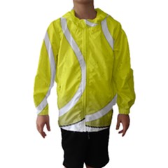 Tennis Ball Ball Sport Fitness Hooded Wind Breaker (kids) by Nexatart