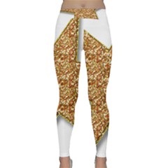 Star Glitter Classic Yoga Leggings by Nexatart