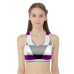 Aegosexual Autochorissexual Flag Sports Bra With Border by Mariart