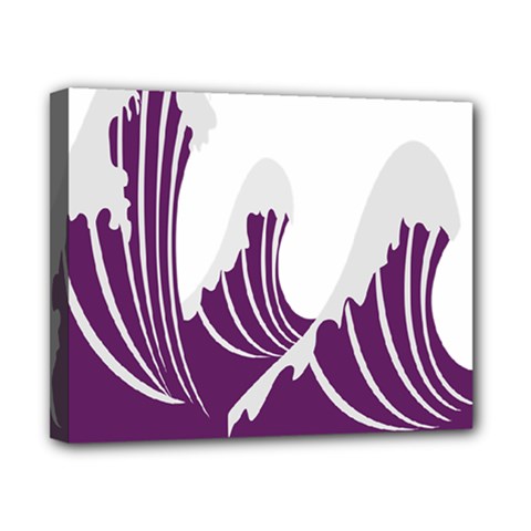 Waves Purple Wave Water Chevron Sea Beach Canvas 10  X 8  by Mariart