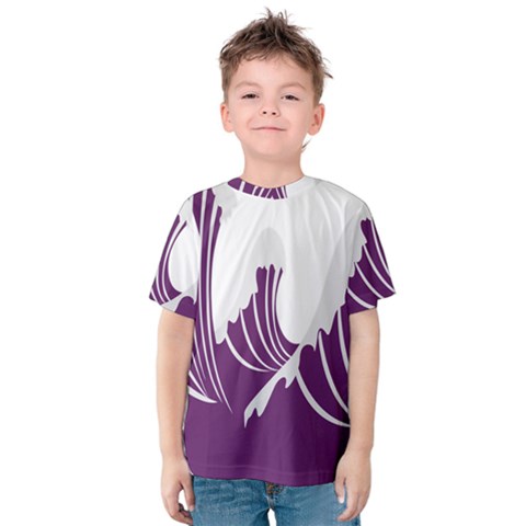 Waves Purple Wave Water Chevron Sea Beach Kids  Cotton Tee by Mariart