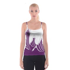 Waves Purple Wave Water Chevron Sea Beach Spaghetti Strap Top by Mariart