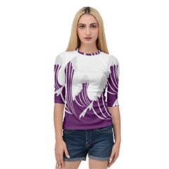 Waves Purple Wave Water Chevron Sea Beach Quarter Sleeve Tee