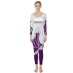 Waves Purple Wave Water Chevron Sea Beach Long Sleeve Catsuit