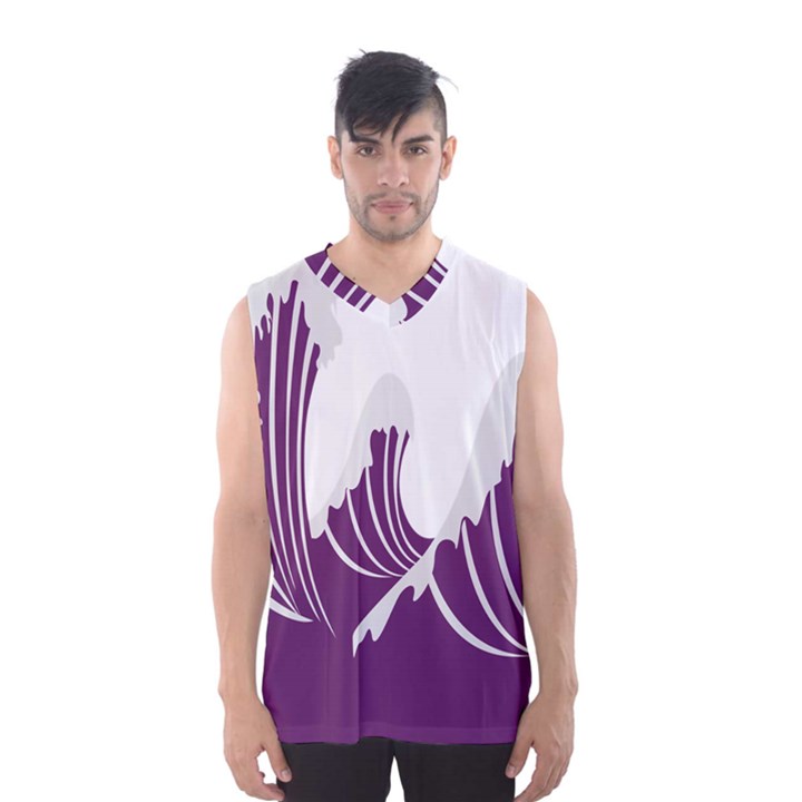 Waves Purple Wave Water Chevron Sea Beach Men s Basketball Tank Top