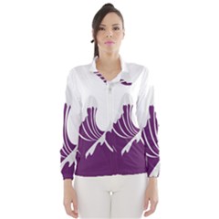 Waves Purple Wave Water Chevron Sea Beach Wind Breaker (women)