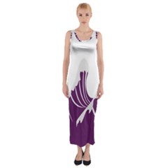 Waves Purple Wave Water Chevron Sea Beach Fitted Maxi Dress by Mariart