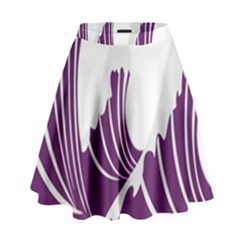 Waves Purple Wave Water Chevron Sea Beach High Waist Skirt by Mariart