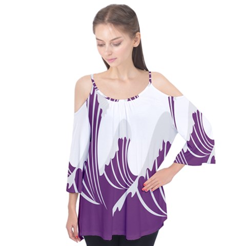 Waves Purple Wave Water Chevron Sea Beach Flutter Tees by Mariart