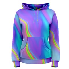 Aurora Color Rainbow Space Blue Sky Purple Yellow Women s Pullover Hoodie by Mariart