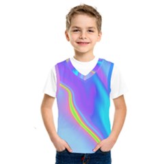 Aurora Color Rainbow Space Blue Sky Purple Yellow Kids  Sportswear by Mariart