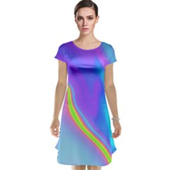 Aurora Color Rainbow Space Blue Sky Purple Yellow Cap Sleeve Nightdress by Mariart