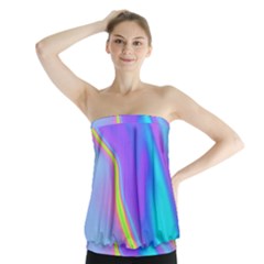 Aurora Color Rainbow Space Blue Sky Purple Yellow Strapless Top by Mariart