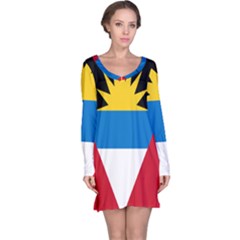 Banner Flag Sun Line Chevron Red White Black Blue Long Sleeve Nightdress