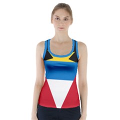 Banner Flag Sun Line Chevron Red White Black Blue Racer Back Sports Top by Mariart