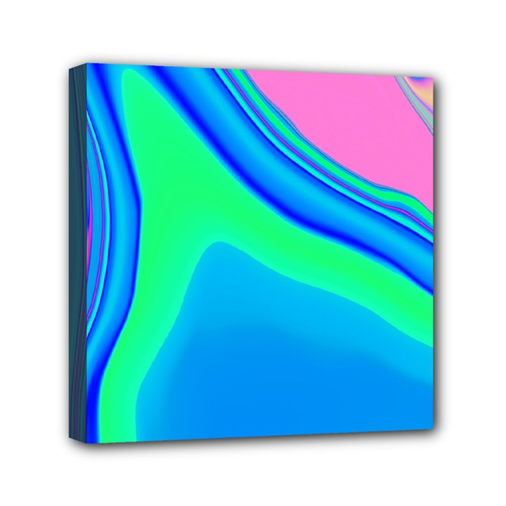 Aurora Color Rainbow Space Blue Sky Mini Canvas 6  x 6 