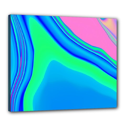 Aurora Color Rainbow Space Blue Sky Canvas 24  X 20 