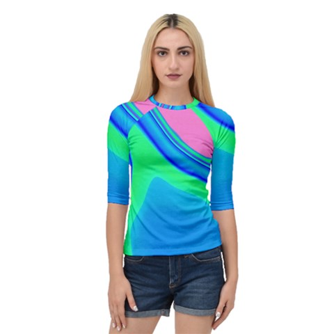 Aurora Color Rainbow Space Blue Sky Quarter Sleeve Tee by Mariart