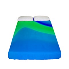 Aurora Color Rainbow Space Blue Sky Fitted Sheet (full/ Double Size)