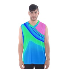 Aurora Color Rainbow Space Blue Sky Men s Basketball Tank Top by Mariart