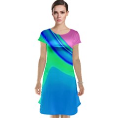 Aurora Color Rainbow Space Blue Sky Cap Sleeve Nightdress by Mariart