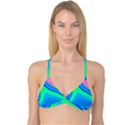 Aurora Color Rainbow Space Blue Sky Reversible Tri Bikini Top View1