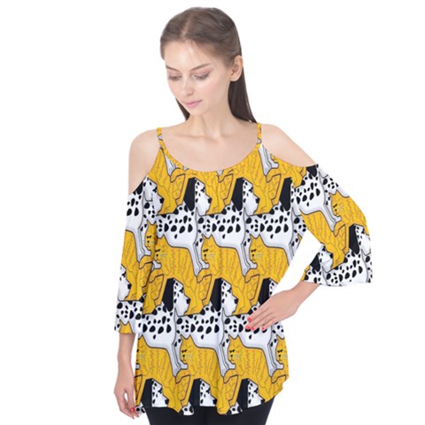 Animals Cat Dog Dalmation Flutter Tees by Mariart