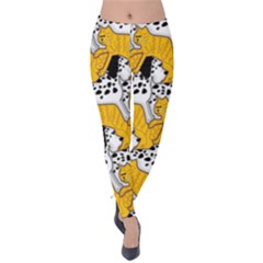 Animals Cat Dog Dalmation Velvet Leggings