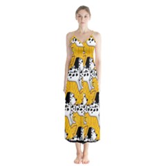 Animals Cat Dog Dalmation Chiffon Maxi Dress