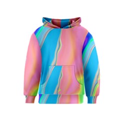 Aurora Color Rainbow Space Blue Sky Purple Yellow Green Pink Kids  Pullover Hoodie by Mariart