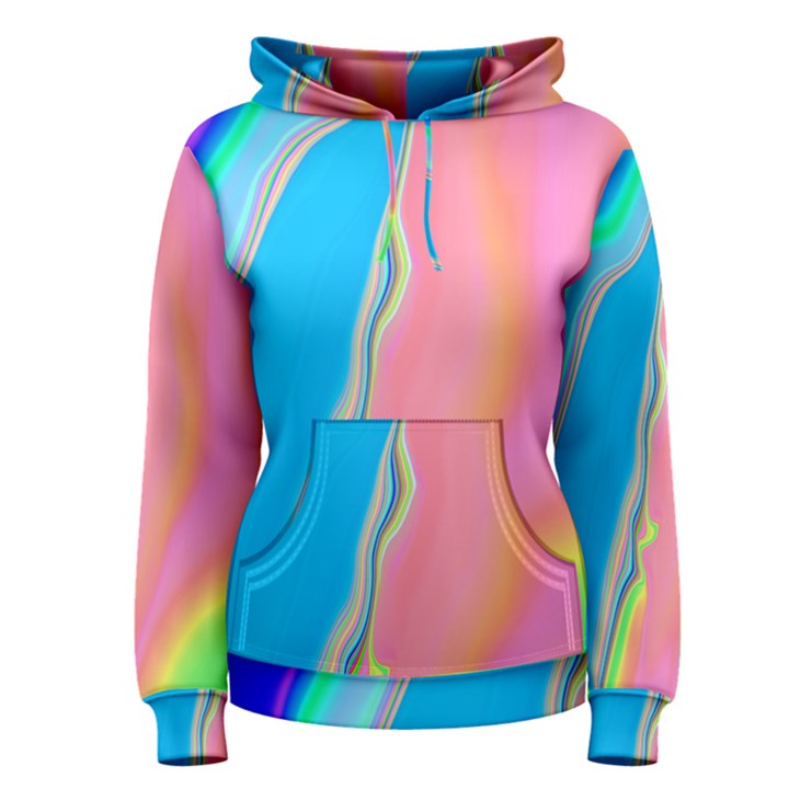 Aurora Color Rainbow Space Blue Sky Purple Yellow Green Pink Women s Pullover Hoodie