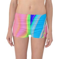 Aurora Color Rainbow Space Blue Sky Purple Yellow Green Pink Boyleg Bikini Bottoms by Mariart