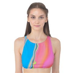 Aurora Color Rainbow Space Blue Sky Purple Yellow Green Pink Tank Bikini Top by Mariart