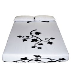 Black Leaf Tatto Fitted Sheet (king Size)