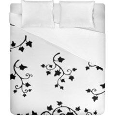 Black Leaf Tatto Duvet Cover (california King Size) by Mariart