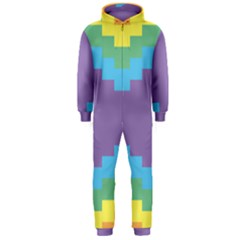 Carmigender Flags Rainbow Hooded Jumpsuit (men)  by Mariart