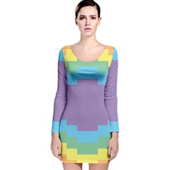 Carmigender Flags Rainbow Long Sleeve Velvet Bodycon Dress by Mariart