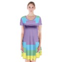 Carmigender Flags Rainbow Short Sleeve V-neck Flare Dress View1