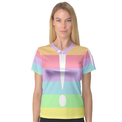 Condigender Flags Women s V-neck Sport Mesh Tee by Mariart