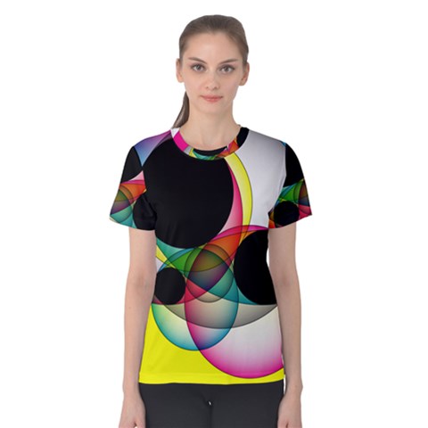 Apollonius Color Multi Circle Polkadot Women s Cotton Tee by Mariart