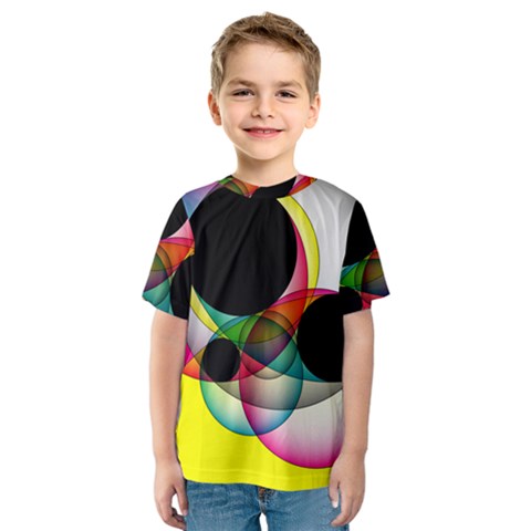 Apollonius Color Multi Circle Polkadot Kids  Sport Mesh Tee by Mariart