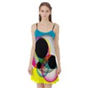 Apollonius Color Multi Circle Polkadot Satin Night Slip View1