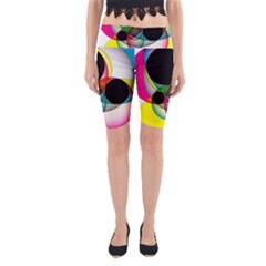 Apollonius Color Multi Circle Polkadot Yoga Cropped Leggings