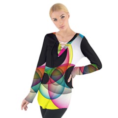 Apollonius Color Multi Circle Polkadot Women s Tie Up Tee by Mariart