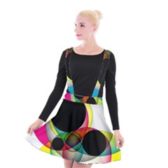 Apollonius Color Multi Circle Polkadot Suspender Skater Skirt by Mariart