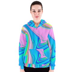 Aurora Color Rainbow Space Blue Sky Purple Yellow Green Pink Red Women s Zipper Hoodie by Mariart