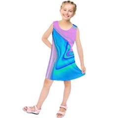 Aurora Color Rainbow Space Blue Sky Purple Yellow Green Pink Red Kids  Tunic Dress by Mariart