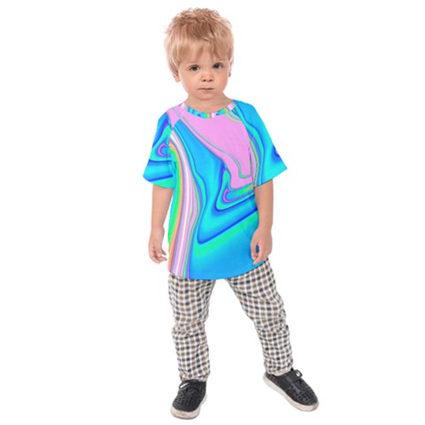 Aurora Color Rainbow Space Blue Sky Purple Yellow Green Pink Red Kids  Raglan Tee by Mariart