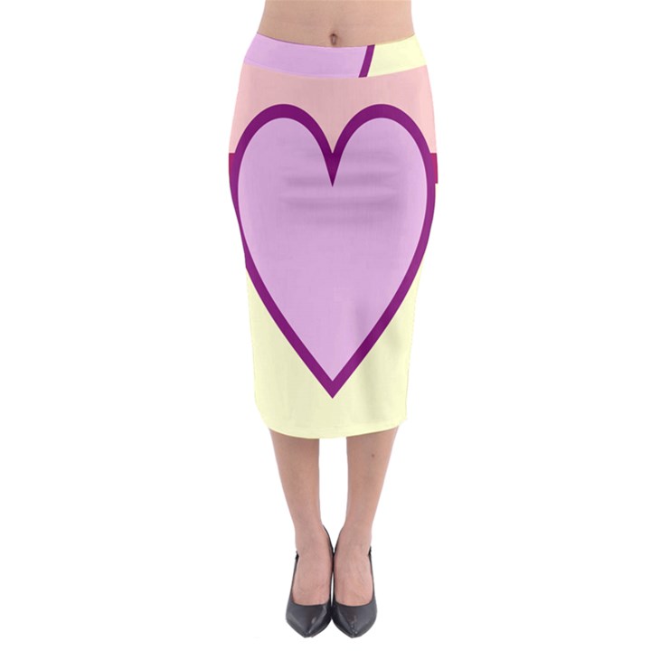 Cute Gender Gendercute Flags Love Heart Line Valentine Midi Pencil Skirt